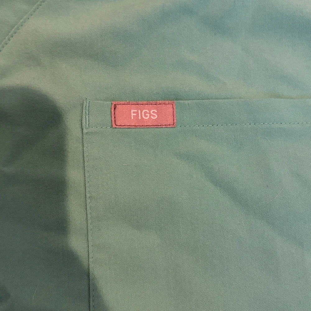 Figs Aqua Blue Scrub Top - Picture 2 of 4